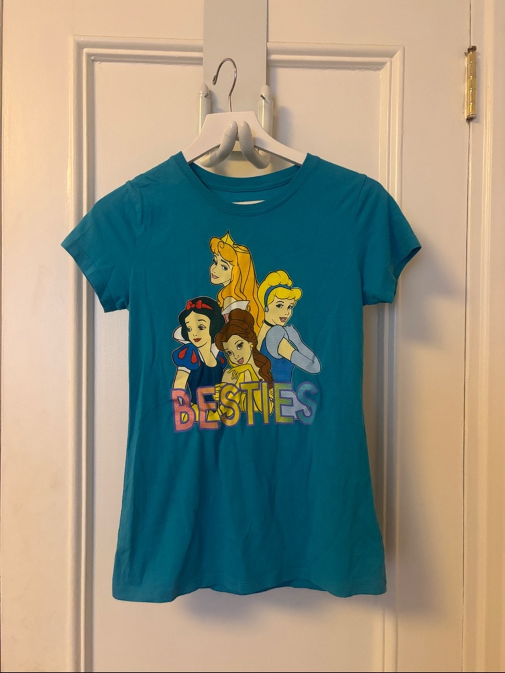 Disney Girls Teal Princess Besties Short Sleeve Tee
